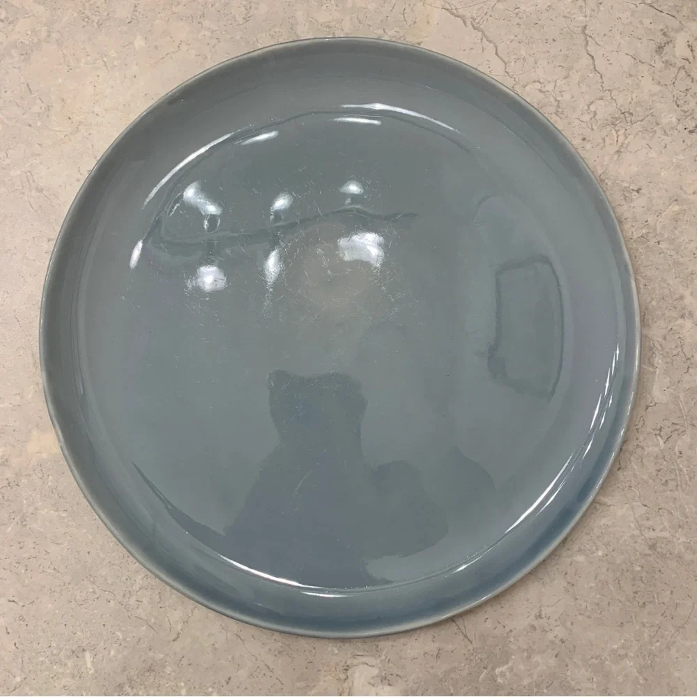 Canvas blue dinner plate #1